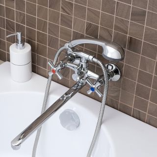 Смеситель для ванны с душем РМС SL138-140P хром